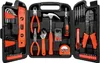 A black plastic toolbox opened to reveal a set of tools. Anteprima dell’immagine prodotto