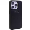 A black Audi branded phone case for an iPhone 15 Pro Max is shown against a white background. Produktbild-Vorschau