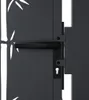 Close-up of a dark gray metal garden gate with a black handle and a keyhole. Náhľad obrázku produktu