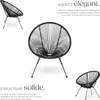 Lot de 2 chaises de jardin Santana - noir Voir les images du produit 3