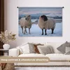 MuchoWow® Wandteppich Wandbehang Schaf - Schnee - Berg Produktbild-Vorschau 2