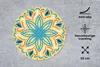 MuchoWow® Mauspad Mousepad Blume - Blätter - Blau 30x30 cm Produktbild-Vorschau 2
