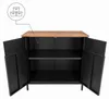 Komoda loft z drzwiczkami czarna 80 cm szafka industrialna Podgląd zdjęcia produktu 6