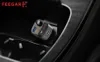 A car's interior with a Bluetooth FM transmitter plugged into the cigarette lighter socket. Podgląd zdjęcia produktu