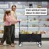 IvoQ Faltbarer Bollerwagen Schwarz – Tragfähigkeit 80 kg – Produktbild-Vorschau 5