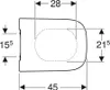 Geberit Smyle Square WC-Sitz, schmales D Sandwichf., Produktbild-Vorschau 4