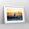 Gerahmtes Poster - Weißer Rahmen - Feld Nebel Natur Baum - Produktbild-Vorschau 8