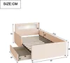 MODFU Lit simple 90 x 200 cm - Avec tiroir et port USB - Voir les images du produit 4