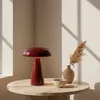Retro Tischlampe Bordeaux-Rot – 3 Lichtmodi Touch dimmbar, Produktbild-Vorschau 3