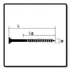 A diagram of a screw with dimensions labeled. Podgląd zdjęcia produktu