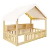Flieks Kinderbett 90x200cm mit Led, Hausbett mit Baldachin Produktbild-Vorschau 10