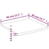 A diagram showing the dimensions of a shelf. Voir les images du produit