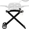 A portable grill stand with wheels, shown with a gas grill on top. Anteprima dell’immagine prodotto