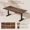 A product detail image of a height-adjustable desk with dimensions and feature callouts. Produktbild-Vorschau