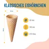 Bazko Klassisches Eishörnchen | Eiswaffeln 14,2 cm / 6 cm | Produktbild-Vorschau 3