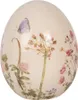 Clayre & Eef Dekoration Ei Ø 10x12 cm Beige Keramik Blumen Produktbild-Vorschau 1