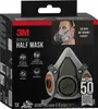 The image shows the retail packaging of a 3M reusable half mask respirator. The front of the box displays the product itself, along with marketing text and graphics highlighting its features. Náhľad obrázku produktu