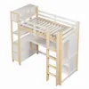 Łóżko piętrowe Flieks 90 x 200 cm z biurkiem i półką, łóżko Podgląd zdjęcia produktu 11