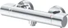 A chrome shower thermostat on a white background. Produktbild-Vorschau