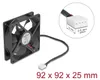Delock Axiallüfter 12 V DC, 92 x 92 x 25 mm schwarz Produktbild-Vorschau 4