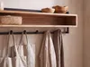 FineBuy Wandgarderobe Akazie Massivholz 90cm mit Ablage Produktbild-Vorschau 4