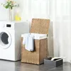 Songmics Wäschekorb Rattan 90L faltbar Natural Produktbild-Vorschau 4