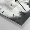 Wanduhr - Quadrat - Glasuhr - Abstraktion Schwarz Weiß - Produktbild-Vorschau 5