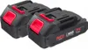 Two black and red battery packs are shown against a white background. Náhled obrázku produktu