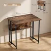HOMCOM Scrivania da 80 cm pieghevole con ripiano, ideale Anteprima dell’immagine prodotto 3