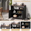 COSTWAY 2-türige Gartenschrank Rattan, Buffetschrank mit Produktbild-Vorschau 4