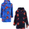 Marvel Spiderman Kinder Fleece Bademantel – Hellblau / Produktbild-Vorschau 2