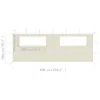 vidaXL Padiglione parete laterale con finestre 6x2 m crema Anteprima dell’immagine prodotto 5