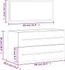 vidaXL Armoire de salle de bain avec miroir Noir Bois Voir les images du produit 7