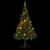 vidaXL Albero di Natale artificiale con luci e palline Anteprima dell’immagine prodotto 3