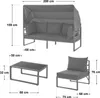 SVITA MAUI Gartenmöbel-Lounge-Set mit Dach Outdoor-Sofa Produktbild-Vorschau 7