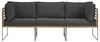 home24 Loungesofa - 3-teilig - Webstoff / Teak Massiv Produktbild-Vorschau 4