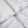 vidaXL Letni koc srebrny 140 x 200 cm, satyna i mikrofibra Podgląd zdjęcia produktu 7