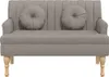 vidaXL Lavice s polštářem Taupe 113x64,5x75,5 cm látka Náhled obrázku produktu 3