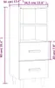 vidaXL Príborník vysoký lesk biely 34,5x34x90 cm Materiál Náhľad obrázku produktu 8