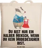 Mr. & Mrs. Panda Shopping Tasche Modedesigner Herz - Produktbild-Vorschau 1