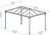 Gazébo tonnelle 12.7m² gris anthracite - Palram - 702564 - Voir les images du produit 22