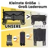 Sekey Bollerwagen faltbar 150 kg mit Bremsen, klappbarer Produktbild-Vorschau 2