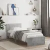 vidaXL Bettgestell mit Kopfteil Betongrau 90x200 cm Produktbild-Vorschau 2