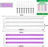 A diagram showing LED plant light strips, their dimensions, and included accessories. Produktbild-Vorschau