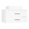 NEL 80 Badkamerkast met wastafel, WIT, hangend, 2 lades, 80 Productafbeelding-voorbeeld 1