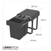 Ekotech AS77S Aladin 2x7 l avec couvercle Voir les images du produit 4