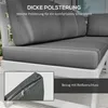 Outsunny 4tlg. Gartenmöbel-Set Balkonmöbel-Set mit Ecksofa Produktbild-Vorschau 5