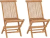 vidaXL Klappbare Gartenstühle 2 Stk. Massivholz Teak Produktbild-Vorschau 8