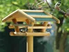 Dobar Großes Futterhaus aus massivem Nadelholz mit grünem Produktbild-Vorschau 3