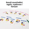 Dřevěné tangramové puzzle pro děti – barevná sada v kovové Náhled obrázku produktu 4